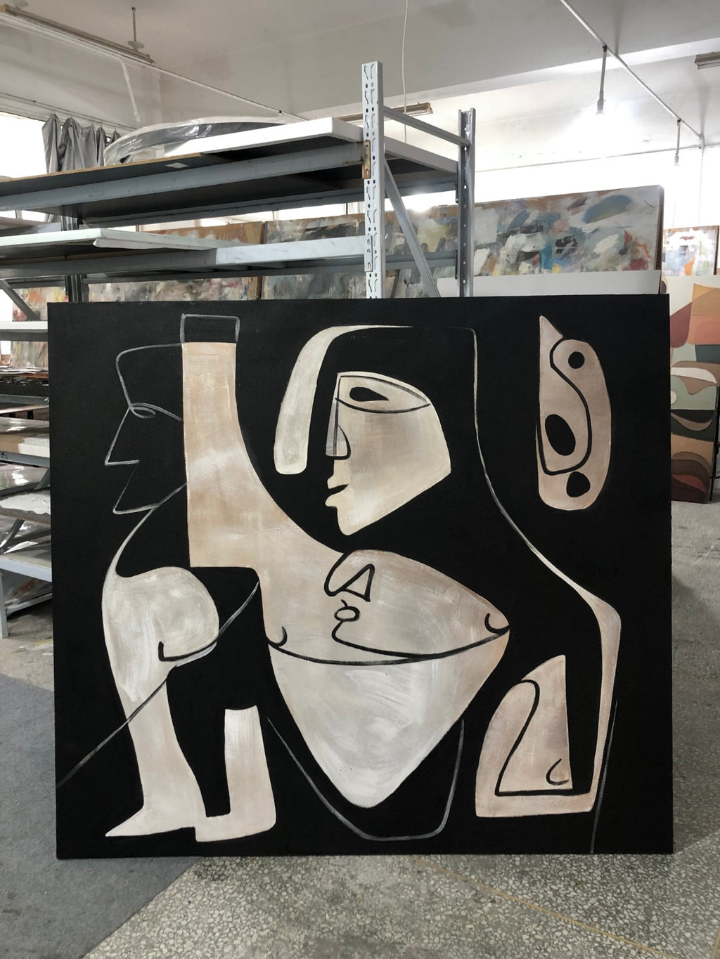 Cubist Portrait - Hand-Painted Oil Painting