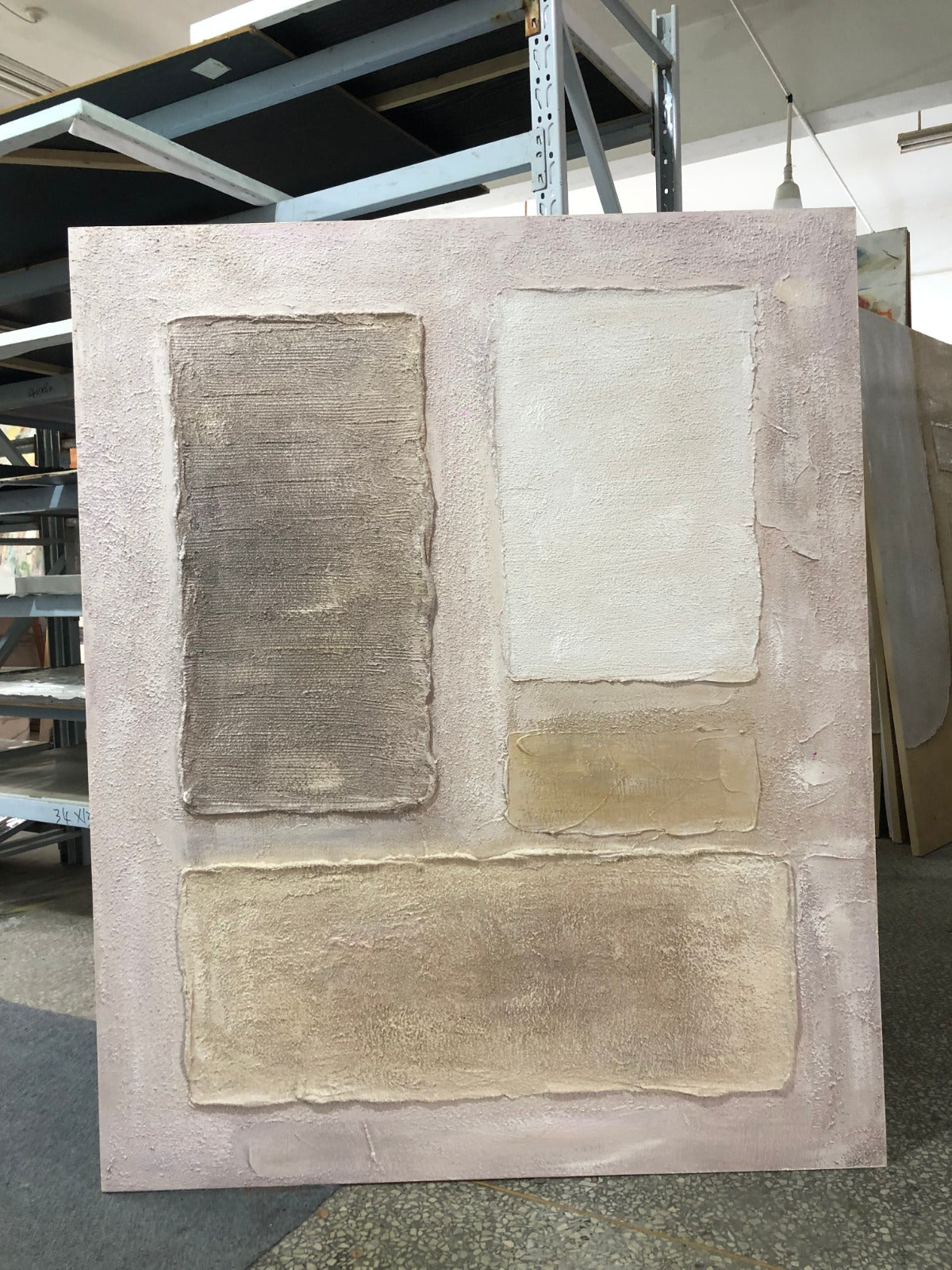 Hand-painted oil painting - Textural Abstract
