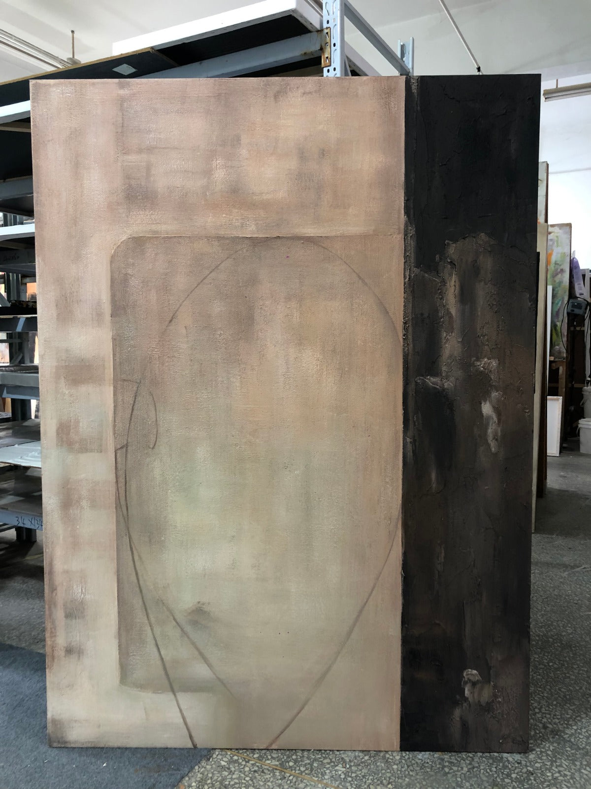 Hand-painted oil painting - Asymmetrical Abstract
