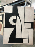 Hand-painted oil painting - Geometric Composition