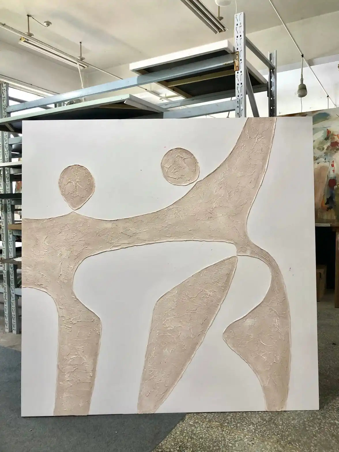 Organic Silhouette Abstract Oil Painting - Main View