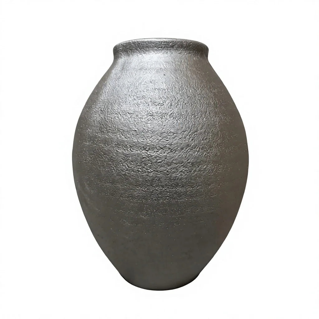 Elegant Hand-Painted Blue and White Ceramic Vase White Background