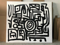 Minimalist Maze Abstract Hand-Painted Oil Painting - Main View