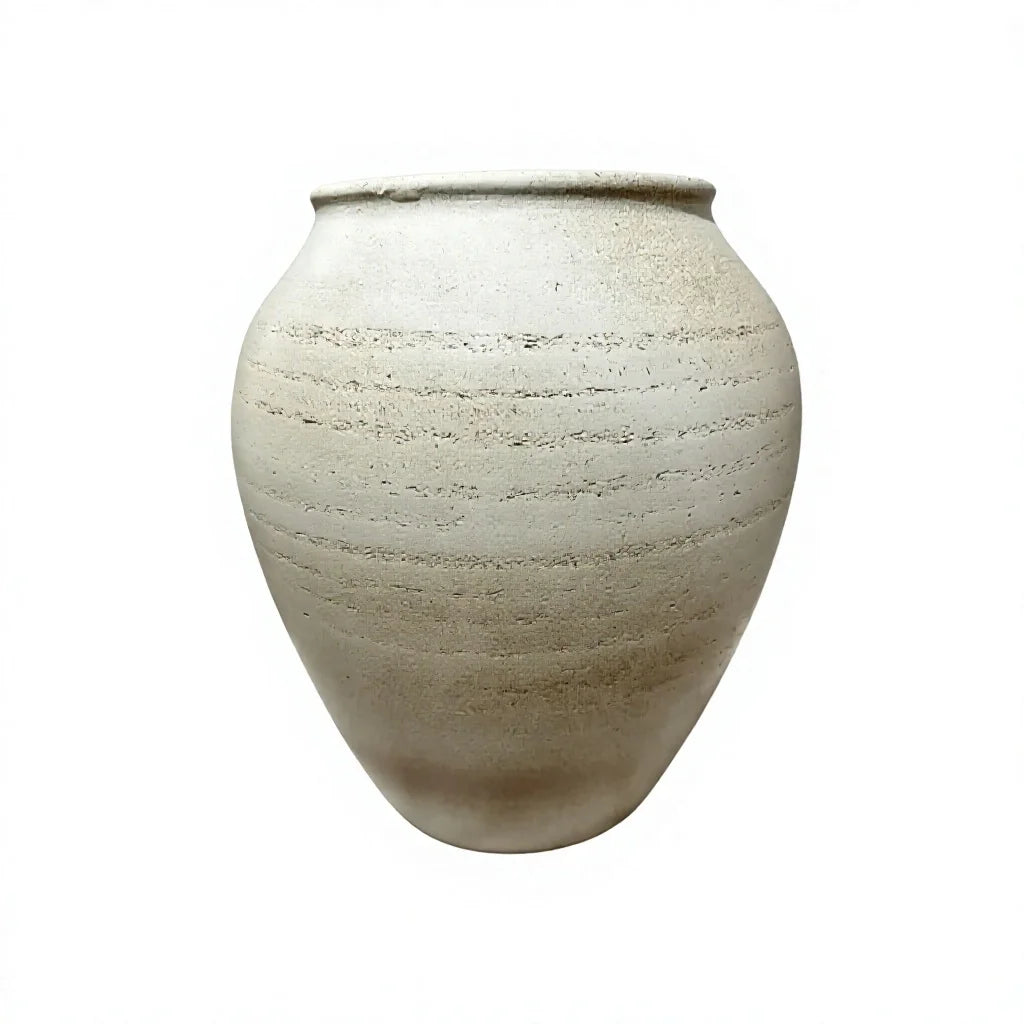 Traditional Blue and White Peony Ceramic Ginger Jar White Background