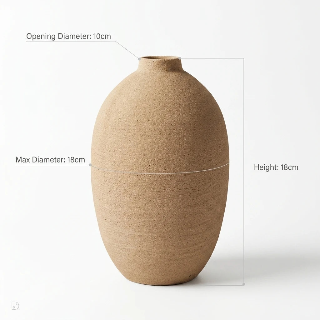 Elegant Handcrafted Ceramic Ginger Jar Dimension Chart
