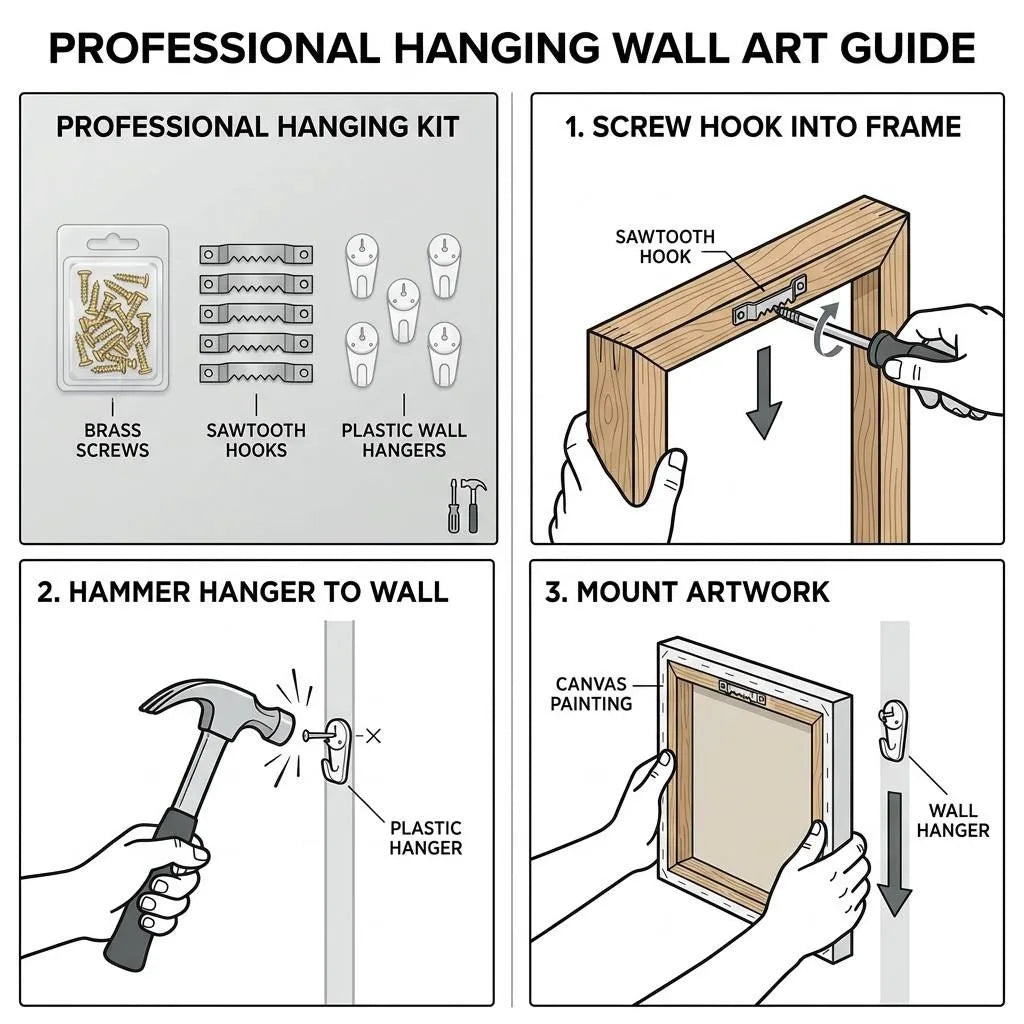 Cubist Landscape - Hand-painted oil painting full view